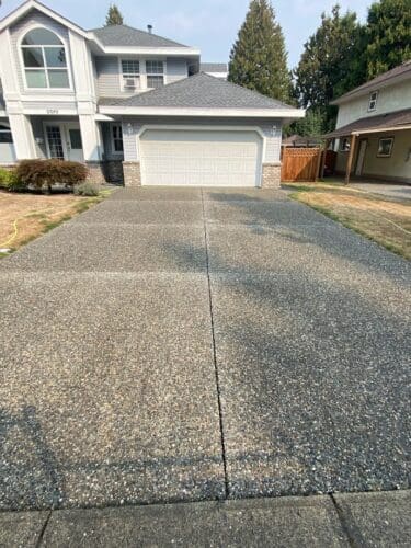 Aggregate pressure washing after